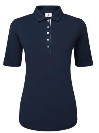 FootJoy Half Sleeve Ruched Lisle dámske polo, navy
