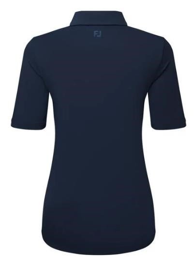 FootJoy Half Sleeve Ruched Lisle dámske polo, navy