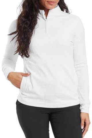 FootJoy Half-Zip Midlayer dámska mikina, biela