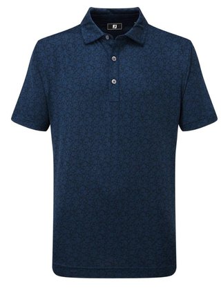 FootJoy Painted Floral Lisle detské polo, navy