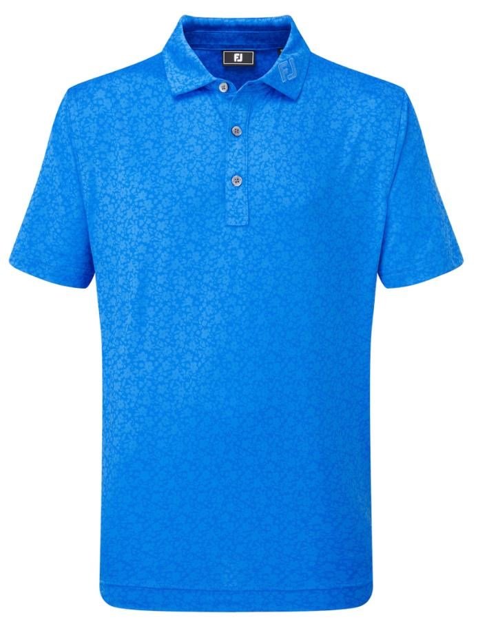 FootJoy Painted Floral Lisle detské polo, cobalt