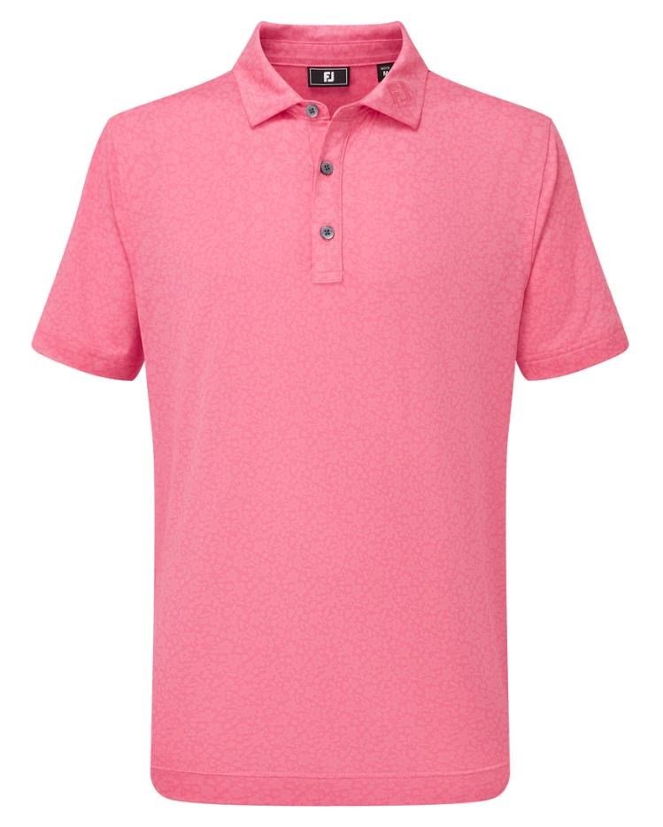 FootJoy Painted Floral Lisle detské polo, pink lemonade