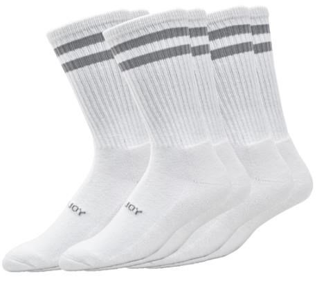 FootJoy ComfortSof Crew pánske ponožky, biele/sivé prúžky (3 páry)
