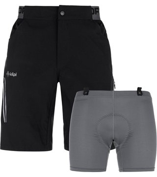 Kilpi Trackeer-M pánske cyklistické kraťasy, čierne
