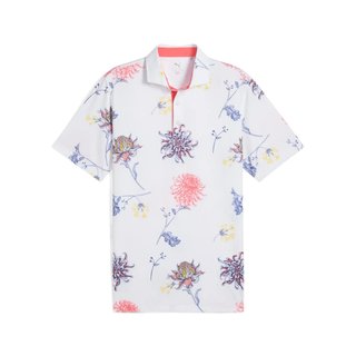 Puma Mattr Dahlia pánske polo, white glow/peach frost