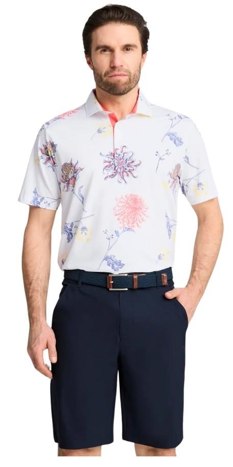 Puma Mattr Dahlia pánske polo, white glow/peach frost