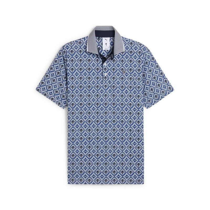 Puma X PTC Tile pánske polo, white glow/deep navy