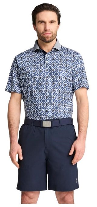 Puma X PTC Tile pánske polo, white glow/deep navy