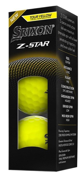 Srixon Z-STAR golfové loptičky, žlté
