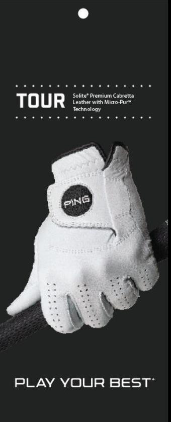 PING Golf Ping Tour pánska golfová rukavica, biela