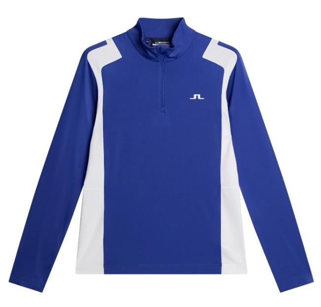 J.Lindeberg Lukas Quarter Zip pánska mikina, clematis blue