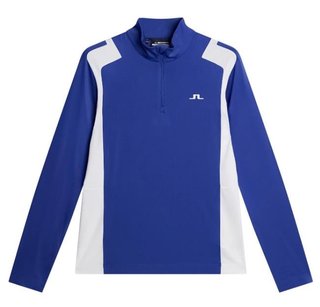 J.Lindeberg Lukas Quarter Zip pánska mikina, clematis blue