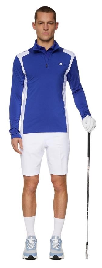 J.Lindeberg Lukas Quarter Zip pánska mikina, clematis blue