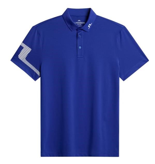 J.Lindeberg Heath Strike pánske polo, clematis blue