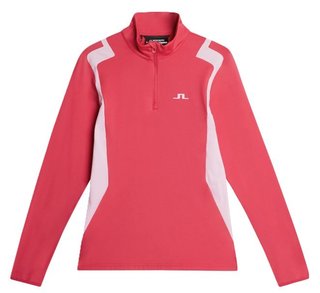 J.Lindeberg Mae Quarter Zip Mid dámska mikina, azalea