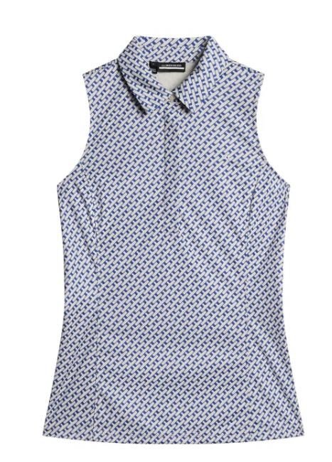 J.Lindeberg Dena Print Sleeveless dámske tričko, tour geo moonbeam