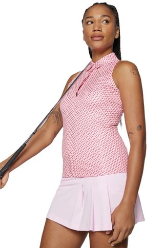 J.Lindeberg Dena Print sleeveless dámske polo, tour geo pink