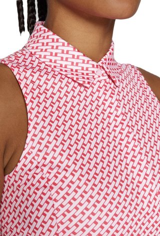 J.Lindeberg Dena Print sleeveless dámske polo, tour geo pink