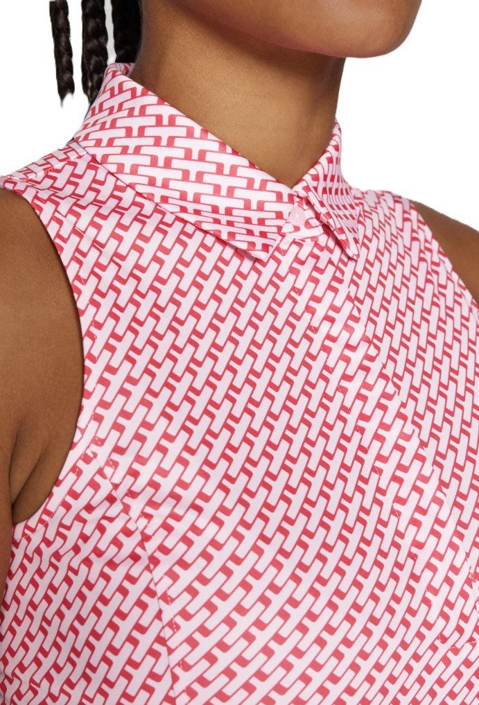 J.Lindeberg Dena Print sleeveless dámske polo, tour geo pink
