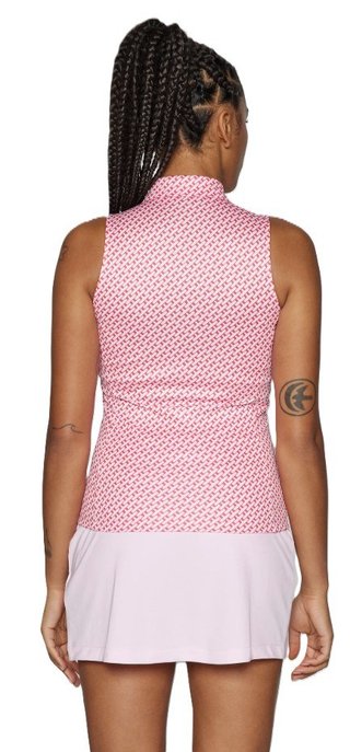 J.Lindeberg Dena Print sleeveless dámske polo, tour geo pink