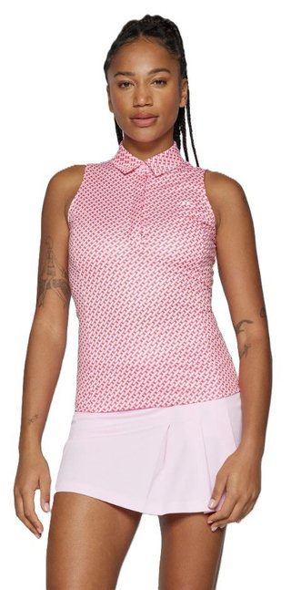 J.Lindeberg Dena Print sleeveless dámske polo, tour geo pink