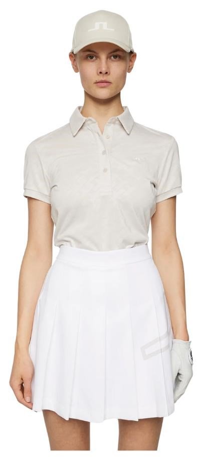J.Lindeberg Alaya Jacquard dámske polo, moonbeam