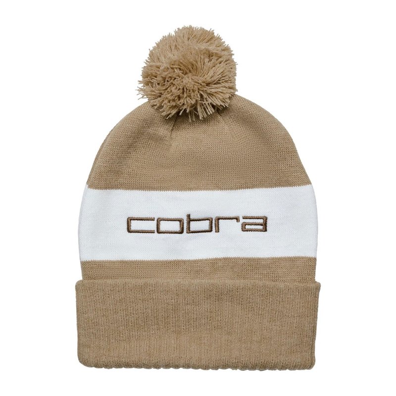 Cobra Pom Beanie zimná čepica, light sand/white glow