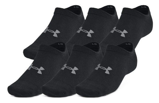 Under Armour Essential No Show unisex ponožky (6 párov), čierne