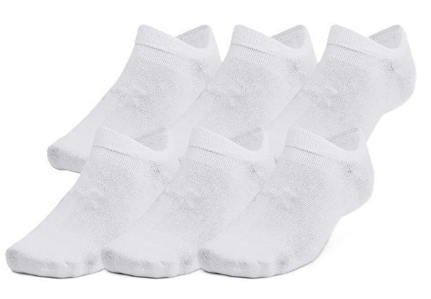 Under Armour Essential No Show unisex ponožky (6 párov), biele