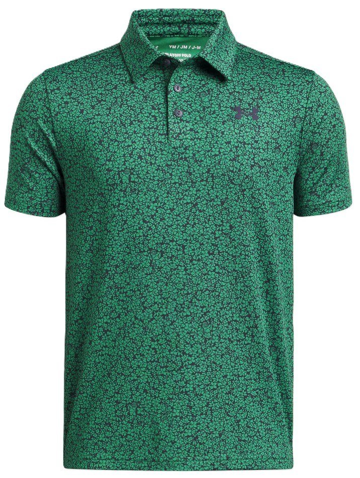 Under Armour Playoff Printed detské polo, team kelly green