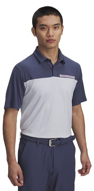 Under Armour T2G Color Block pánske polo, downpour gray