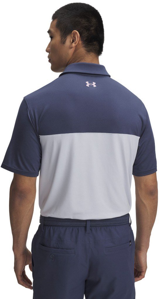 Under Armour T2G Color Block pánske polo, downpour gray