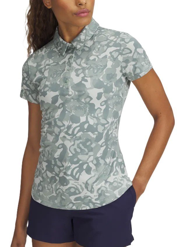 Under Armour Playoff 3.0 Printed dámske polo, silica green