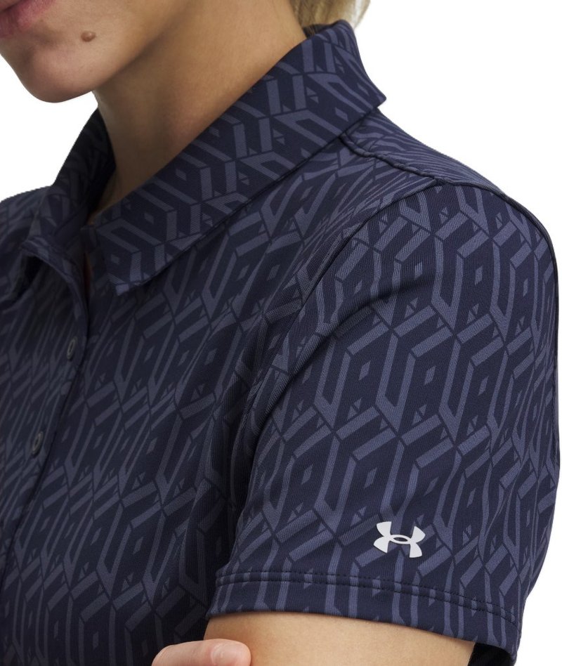 Under Armour Playoff 3.0 Printed dámske polo, midnight navy