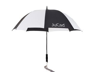 JuCad teleskopický golfový dáždnik 68" s kolíkom, čierno/biela