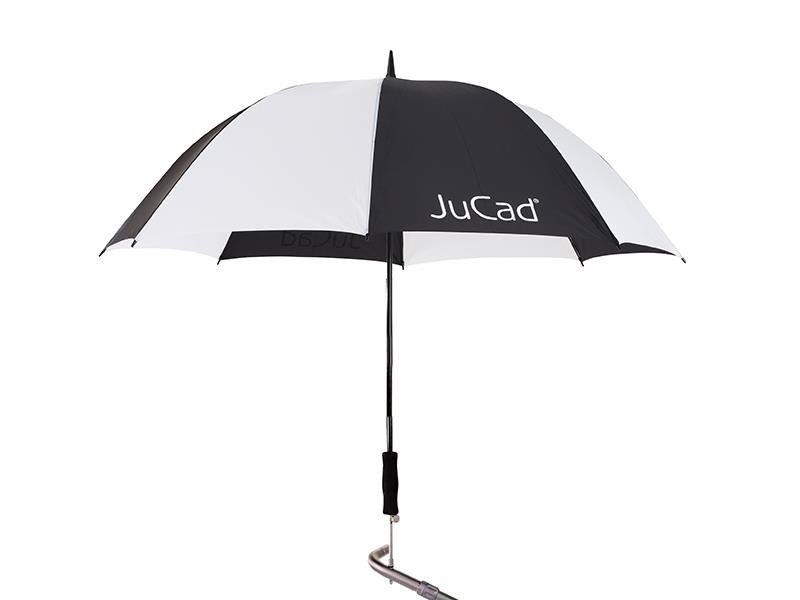 JuCad teleskopický golfový dáždnik 68" s kolíkom, čierno/biela