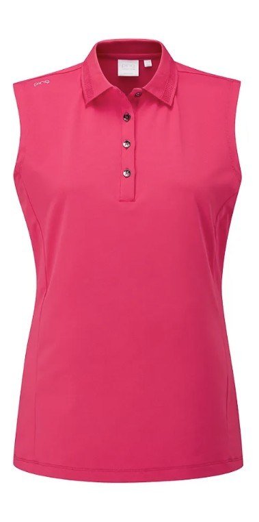 PING Solene sleeveless dámske polo, rosebud