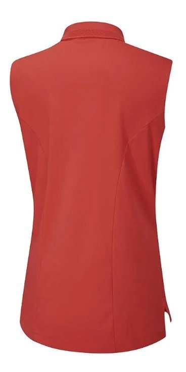 PING Solene sleeveless dámske polo, rich red