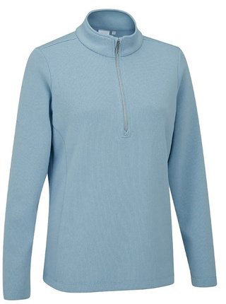PING Lyla half zip ribbed dámska fleece, nebeská modrá marl