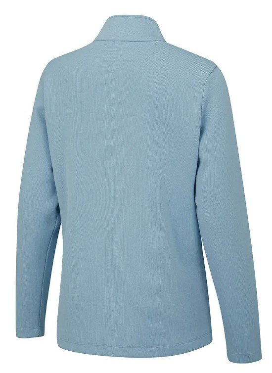 PING Lyla half zip ribbed dámska fleece, nebeská modrá marl