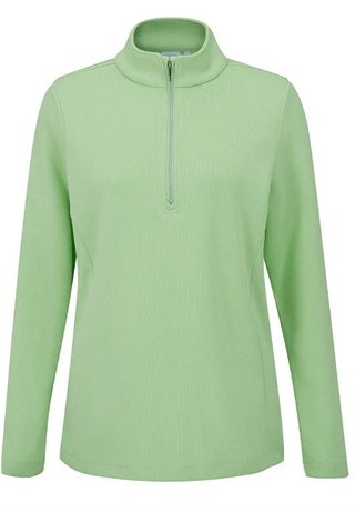PING Lyla Half Zip Ribbed dámska fleece, mint marl