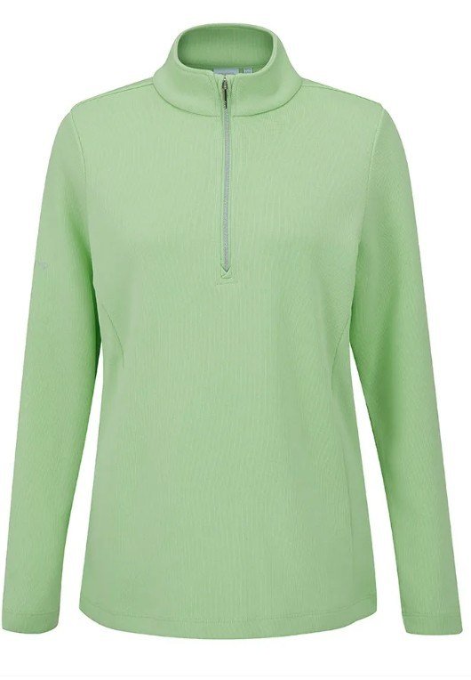 PING Lyla Half Zip Ribbed dámska fleece, mint marl