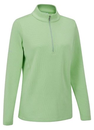 PING Lyla Half Zip Ribbed dámska fleece, mint marl