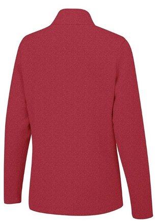 PING Lyla Half Zip Ribbed dámska fleece mikina, rich red marl