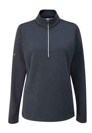 PING Lyla Half Zip Ribbed dámska fleece, námornícka modrá