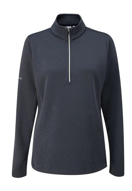 PING Lyla Half Zip Ribbed dámska fleece, námornícka modrá