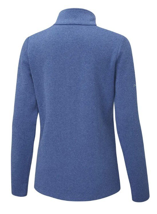 PING Lyla half zip ribbed dámska fleece, snorkel blue marl