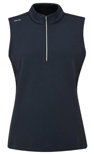 PING Lyla half zip dámska vesta, navy