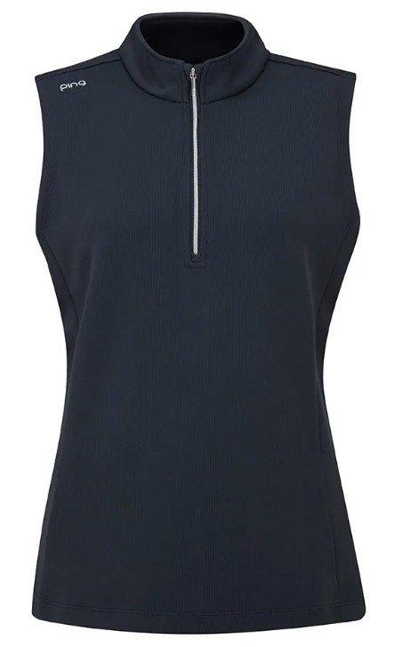PING Lyla half zip dámska vesta, navy