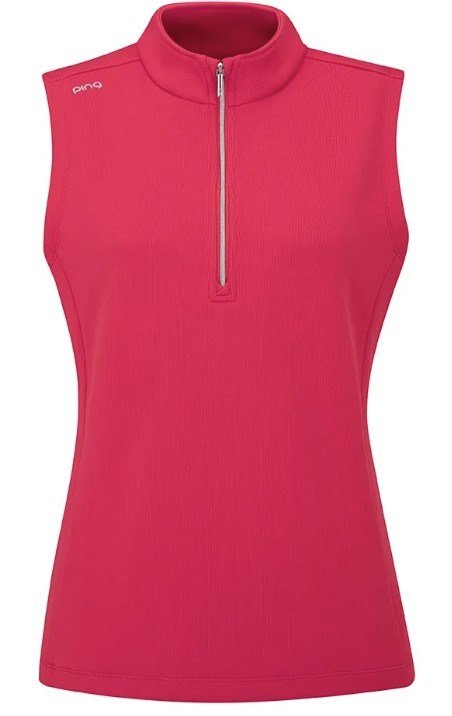 PING Lyla half zip dámska vesta, rosebud